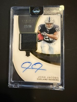 2019 Panini Immaculate Collection - Rookie Patch Autographs Josh Jacobs #22/99