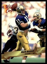 1993 Wild Card Mark Brunell Rookie Green Bay Packers #135. rookie card picture
