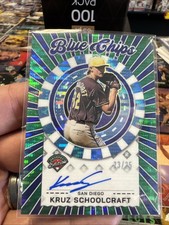 2025 Panini Prospects Edition Kruz  Schoolcraft Blue Chips Auto 23/25 Padres