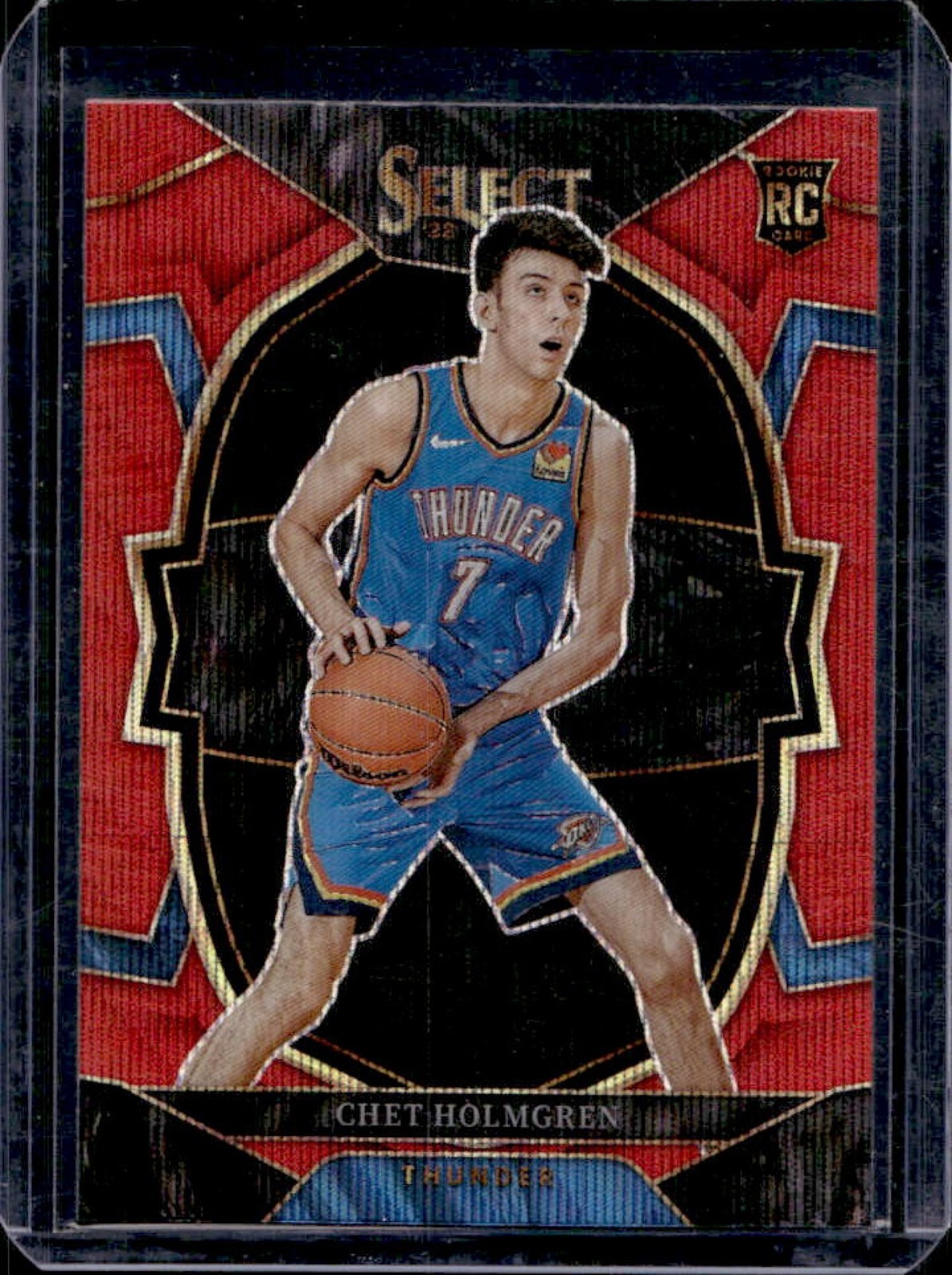 2022-23 Select Chet Holmgren RC Red Wave Prizms Concourse #83 Thunder