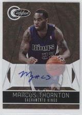 2010-11 Totally Certified Gold Signatures 4/25 Marcus Thornton #62 Auto 0c2