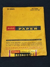 25 Ct Kodak Kodabromide F3 Photographic Paper 4x5 SEALED Vintage medalist 1968