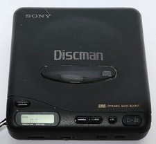 Sony Discman D-11 CD Player Compact Mega Bass Black Untested Turns On No Cords