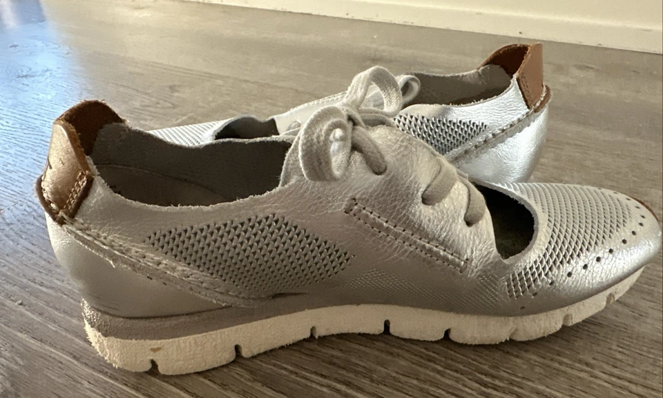 Кроссовки OTBT Star Dust Mary Jane серебристые кожа комфортный тренажер размер 7 - Изображение 2 из 4