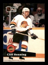  241 Cliff Ronning 7 Canucks 1991 Proset Hockey Sports Trading Card 