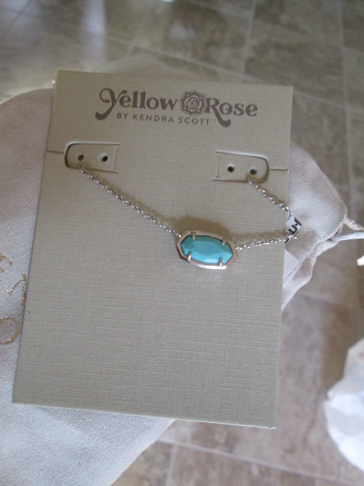 Collar Colgante Kendra Scott Elisa Rosa Amarilla Turquesa Marbelita/Nuevo con Etiquetas Foto 4 de 4