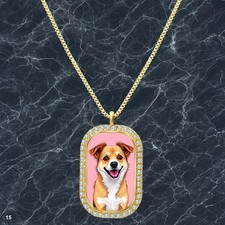 New Cute Dog Puppy Pendant Necklace Image Design Trendy Gold Tone Gold