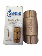 NEW Simmons 1" Check Valve 542SB Bronze For Cold Water