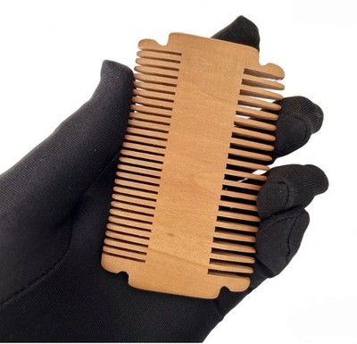 Personalized-Peach Wood Fine/wide Tooth Beard Care Combs Wooden barber comb