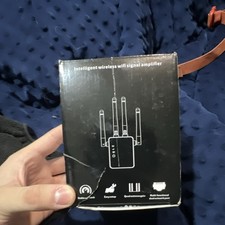 Dual-Band WiFi Repeater Extender, Quad Antennas, Wireless, Dual Ethernet Ports