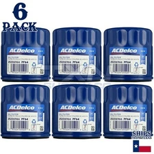6 Pack GM ACDelco PF64 Engine Oil Filter CASE 25206966