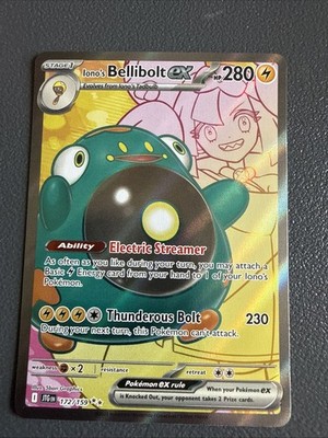 Iono's Bellibolt EX Holo-Pokémon TCG Card 172/159 SV Journey Together Ultra Rare