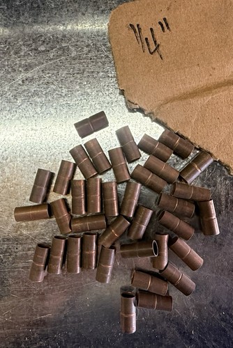 1/4" Copper Coupling with Stop โLot of 2โ