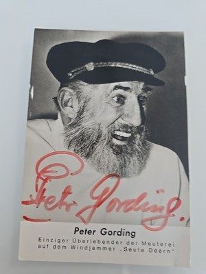 PETER GORDING Autogramm Signiert Autogrammkarte Original Autograph 