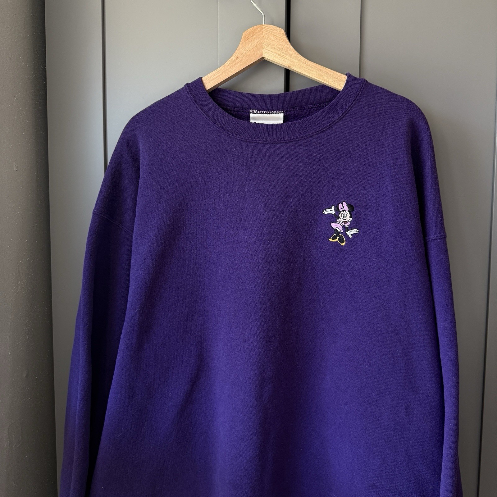 Vintage Walt Disney World Minnie Mouse Sweatshirt Purple 3XL Made in USA