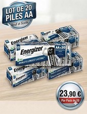 Lot de 20 Piles Energizer Ultimate Lithium AA - Professionnel Pack - Neuf