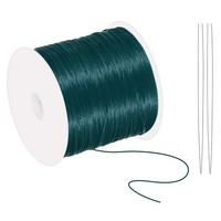 120M Lange,Dehnbares Armbandband,0,8Mm,Elastisches Band FüR ArmbäNder,DunkelgrüN