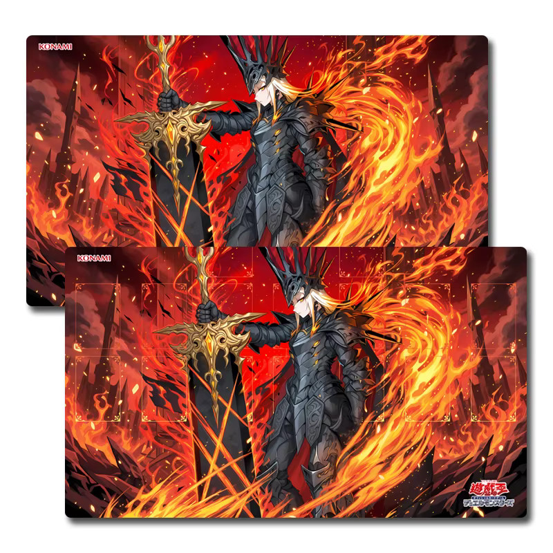 Yugioh Queen of the Blazing Domain Playmat TCG OCG Game Duel Plate