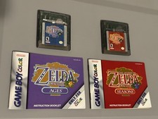 The Legend Of Zelda Oracle Of Ages & Seasons Game Boy Color W/ Both Manuals!!