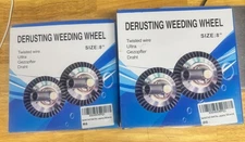 Derusting Weeding Wheel 8” Twisted Wire Cup Brush 2-Pack Lot Rust Grass Removal