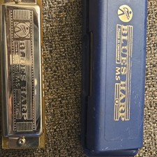HOHNER Blues Harp MS Diatonic Harmonica Metal  Wood Chrome with Case