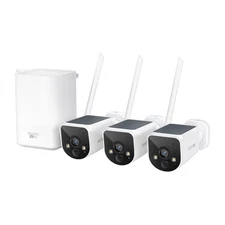 Swann MaxRanger4K Solar 3-Camera Security System w Night Vision SWNVK-MR4KSD3-BB