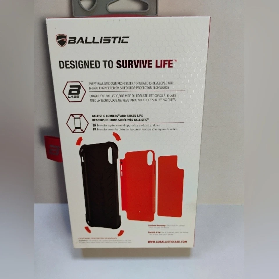 全新带盒 弹道坚固夹克保护壳 适用于 iPhone Xs Max - 橙色/黑色 — 第 4/4 张图片