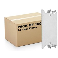  100 Pack AP-12061, Safety Nail Plate for Wood Studs 16-Gauge Steel, 1.5 x 2...