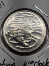 2001 - 20c Coin- Rotated Error - 4 O'clock Not 3