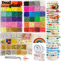 Heishi Perlen Set 10000 StüCk 6Mm Polymer Clay Zum AuffäDeln