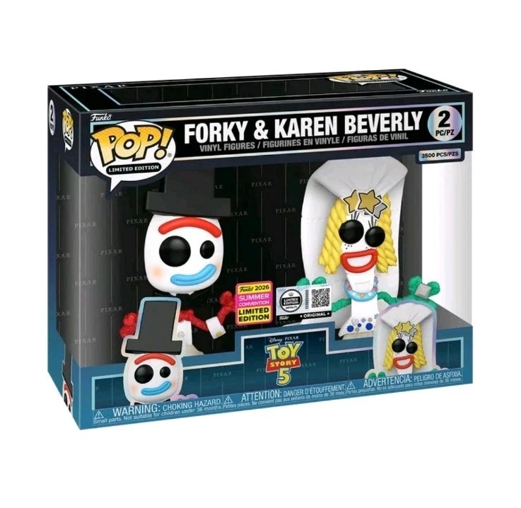 Funko Pop SDCC 2026 Forky And Karen Beverly Toy Story LE 3500 - Image 1 of 1