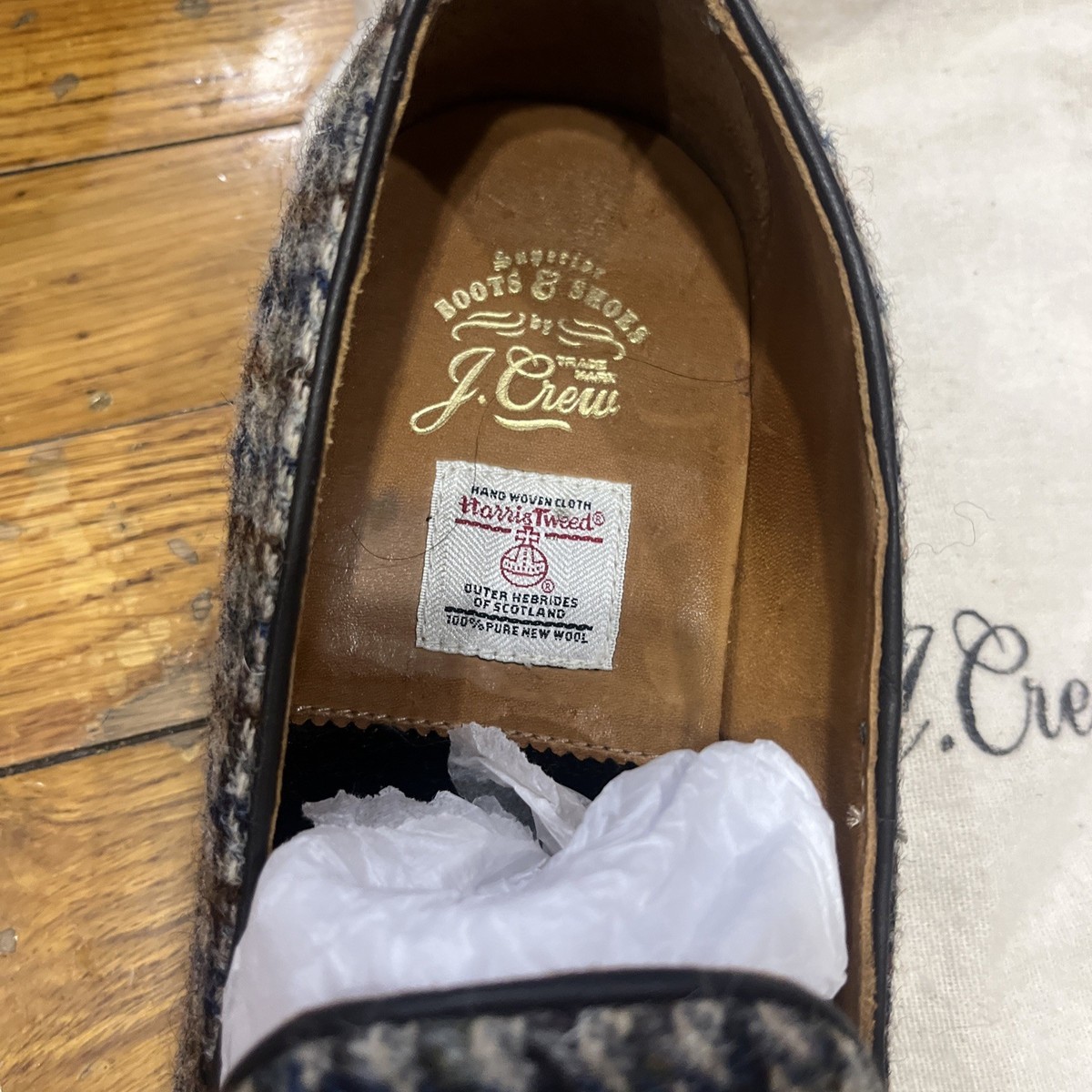 JCrew Camden slip-on loafers in Harris Tweed size 9.5 JCrew Camden slip-on loafers in Harris Tweed size 9.5 main image 4