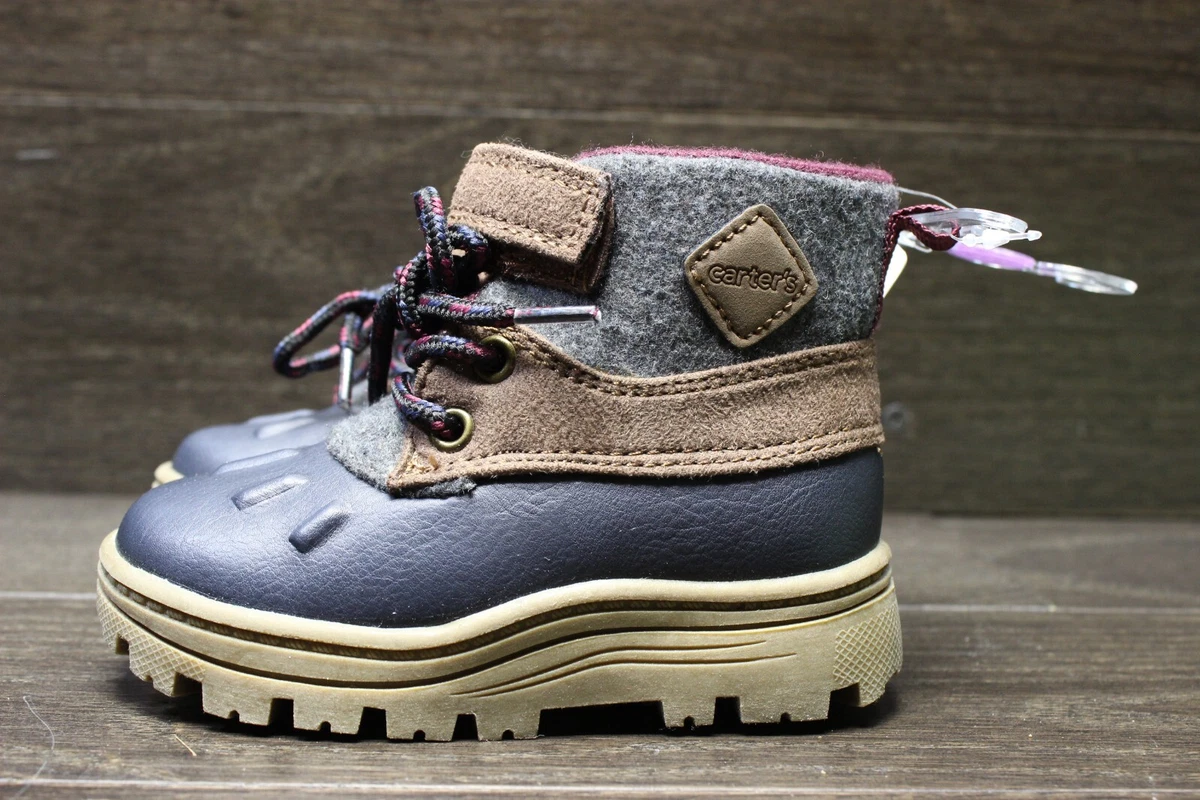Carter s Toddler Boot Size 6 Super Cute Rain Boots Navy Gray