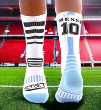 "LM10 SOCCER SOCKS : MESSI 10 for All Ages 9 "