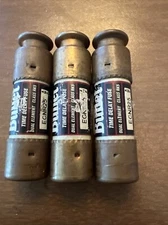 🔥Bullet ECNR25 25A 250VAC Time Delay Fuse, Used, Lot(3), Free Shipping🇺🇸
