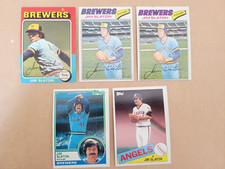 5 Card Lot Jim Slaton Brewers, Angels - Excellent Condition