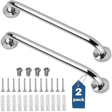 Stainless Steel Bathroom Grab Bars Shower Bath Handle 18 Inch 2 Pack