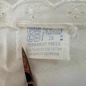 Vintage Philmade Lace Trim Full Slip Nightgown Women's Size 38 Tricot White USA