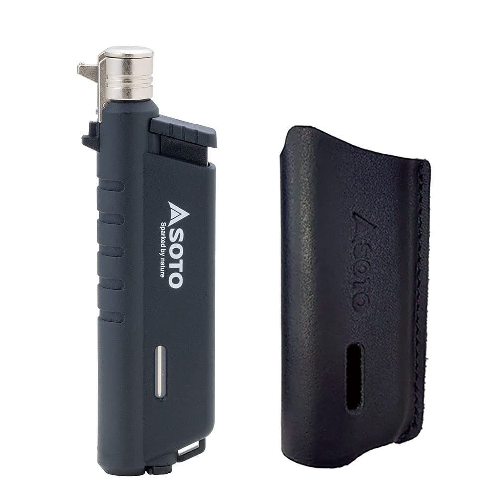 SOTO Camp Torch Burner Slide Gas Torch Leather Case Set 2022