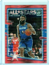 2020-21 Panini Donruss Optic James Harden Red Pulsar Prizm All Stars #5 Nets