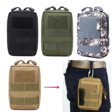 2 PC 1000D Nylon Molle Pouch Waist Pack Military EDC Tools Holder Hunting Pouch