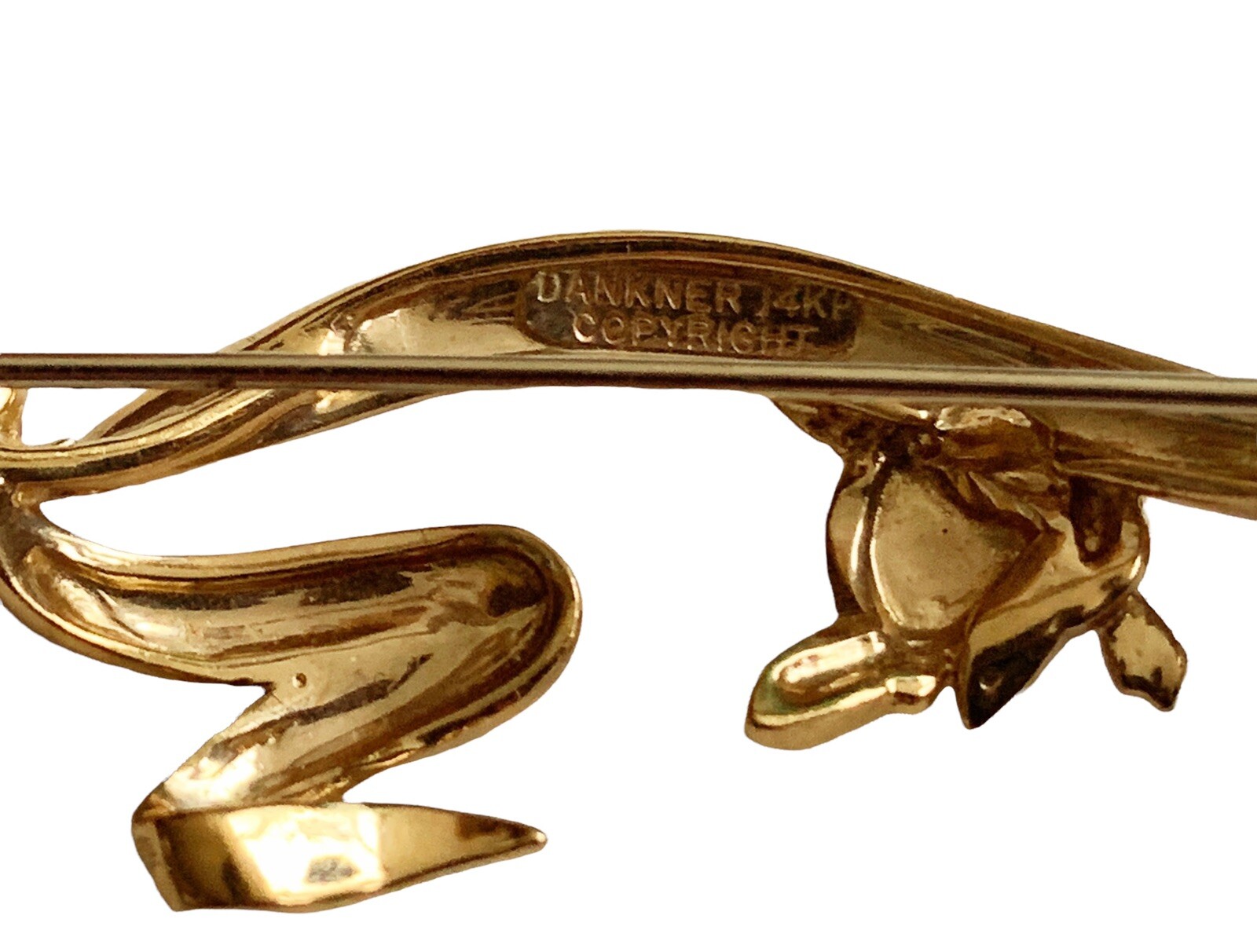 Henry Dankner Cat Brooch  14k with Ruby Sapphire … - image 2