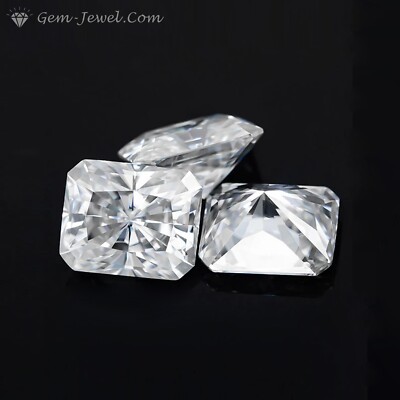 Lovely 11 X 9 MM 4.75 CT Full White Radiant Shape Cut Loose Moissanite 4 Ring