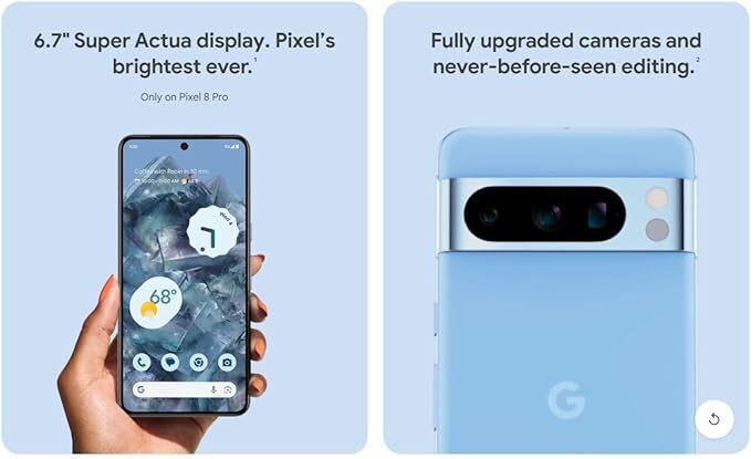 Google Pixel 8 - 8 Pro - 128/256 GB - Unlocked/T-Mobile/AT&T Google Pixel 8 - 8 Pro - 128/256 GB - Unlocked/T-Mobile/AT&T