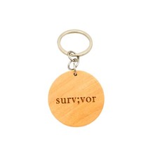 Survivor Semicolon Keychain Key Chain Ring Keyring For Mental Health Awareness