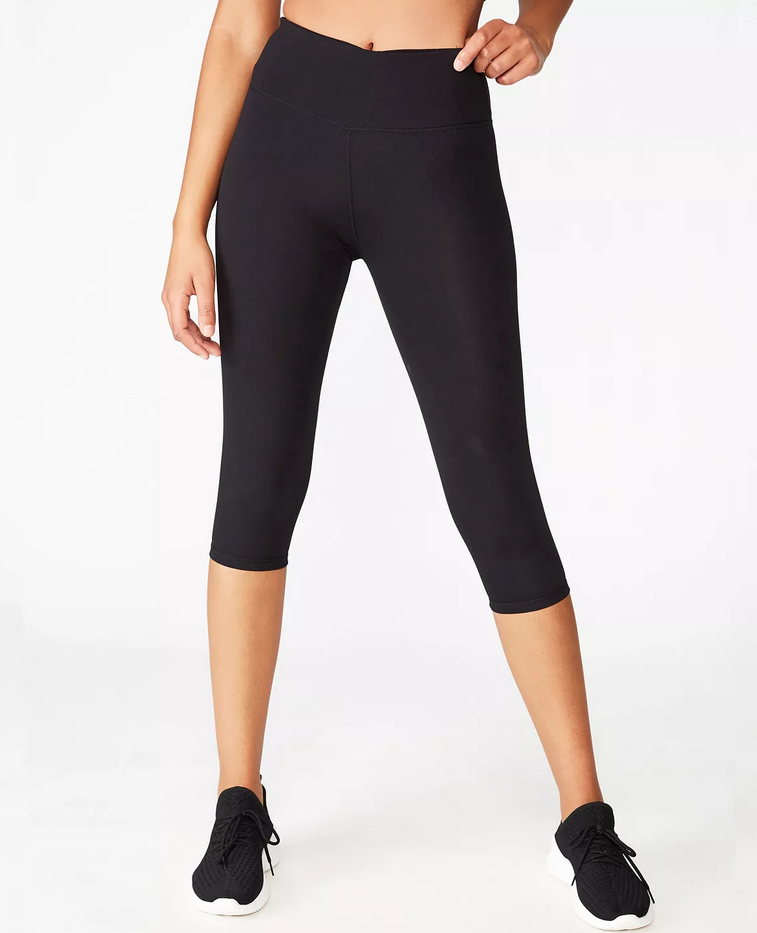 Cotton On Body Women's Active Core Capri Tight Pants Black Size S