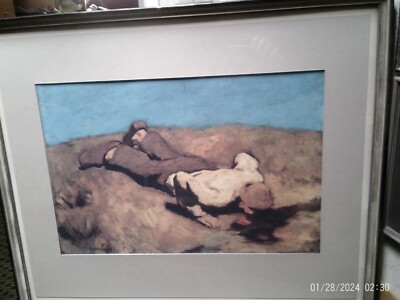Albin Egger Lienz ''Boy at the Source'' Lithograph around 1923
