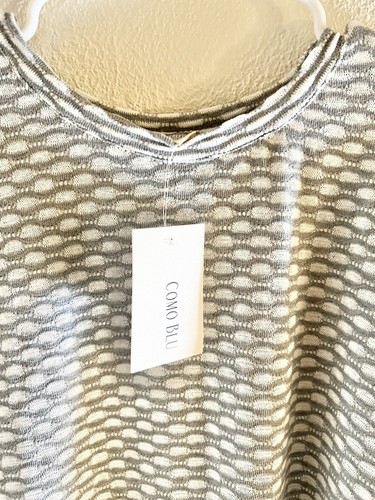 Como Blu Women’s Longsleeve Shirt Size Large Grey/White - Picture 3 of 3