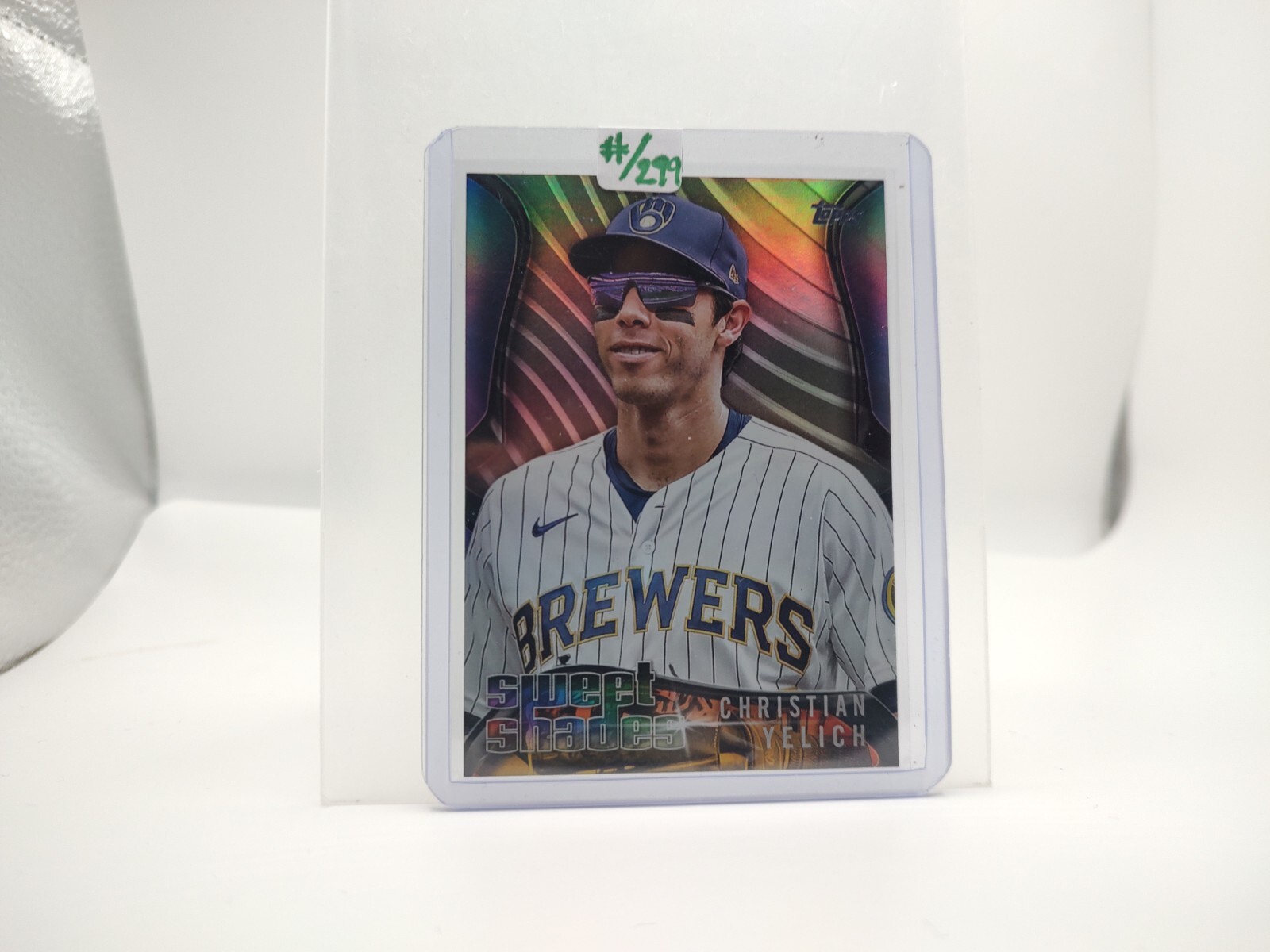 2022 Topps Series 2 Christian Yelich Sweet Shades Black Parallel /299 SS-20 MLB Baseball Card