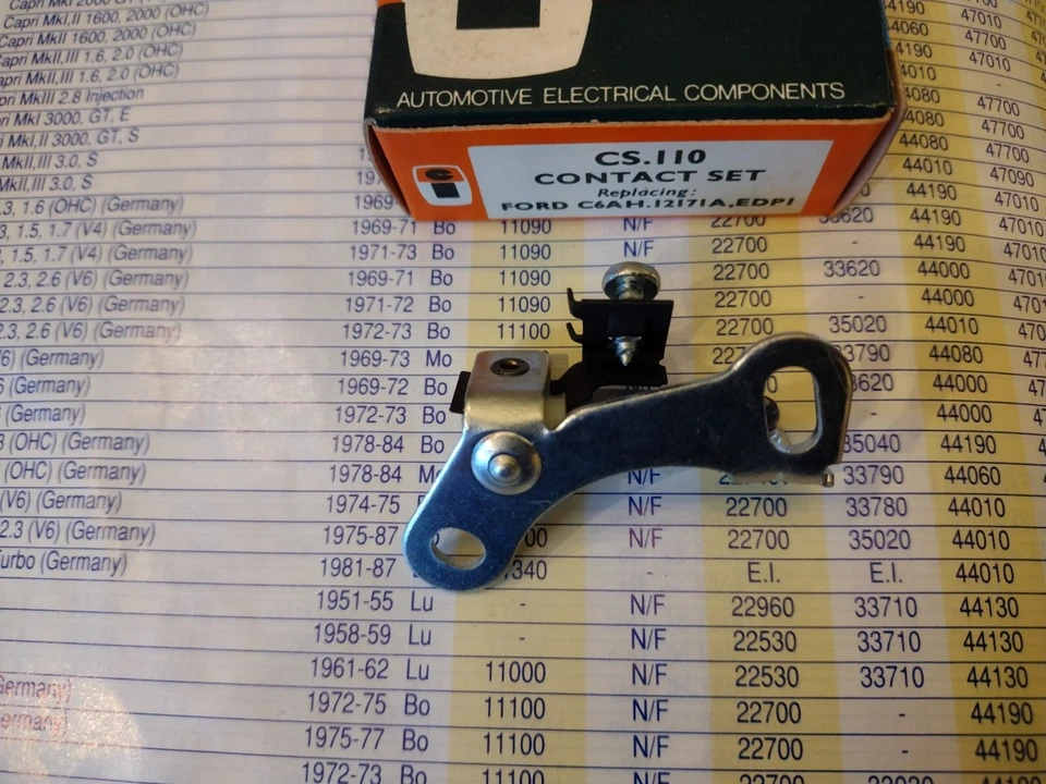 PUNTOS DE ENCENDIDO DE CONTACTO PARA MOTOCICLETAS - SE ADAPTA A: FORD FIESTA MK1 Y SPORT - OHV (1976-) Foto 2 de 4